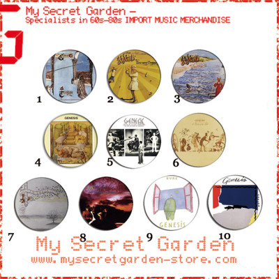 Genesis - Trespass, Nursery Cryme Album Pinback Button Badge Set ( or Hair Ties / 4.4 cm Badge / Magnet / Keychain Set )